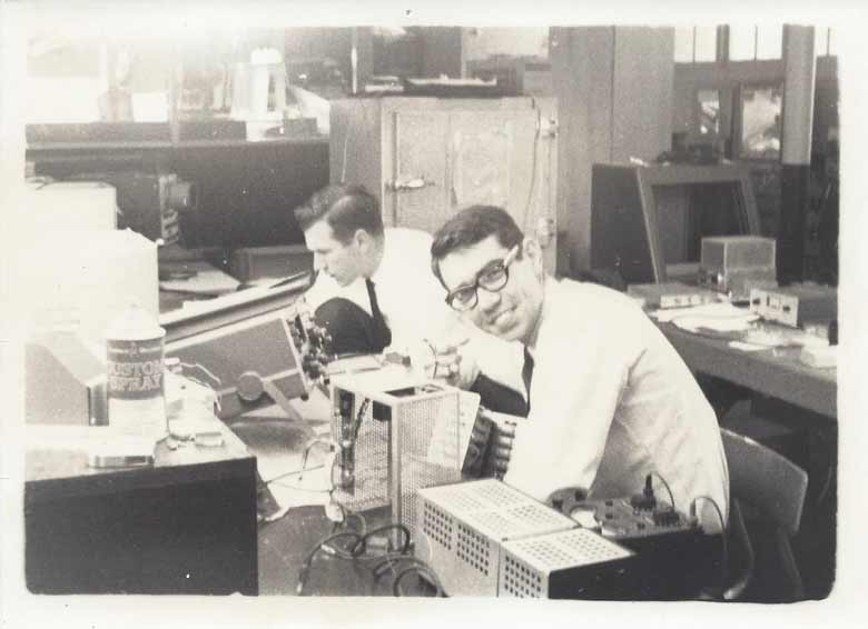 Ray Smith, Prototype Shop Foreman, and Orren Tench at work around 1968